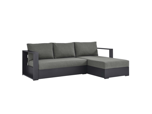 Tahoe 2-Piece Outdoor Patio Powder-Coated Aluminum Right-Facing Chaise Sectional Sofa Set by Modway