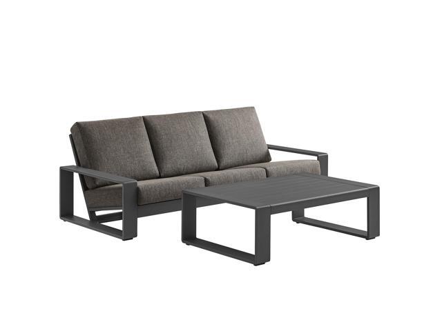 Lirienne 2-Piece Outdoor Patio Aluminum Furniture Set by Modway Modern Design
