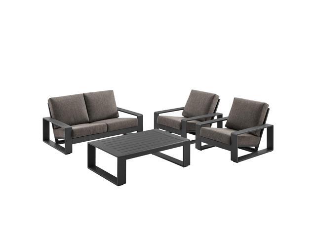 Lirienne 4-Piece Outdoor Patio Aluminum Furniture Set by Modway - Modern Seating