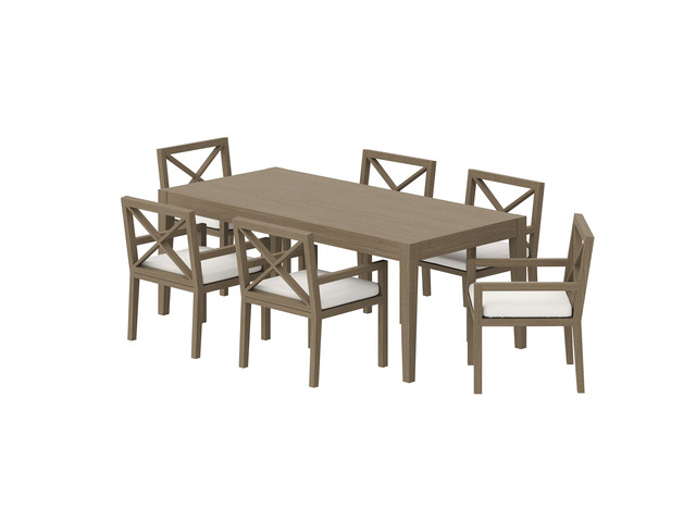 Northlake 7-Piece Outdoor Patio Teak Wood Dining Set by Modway
