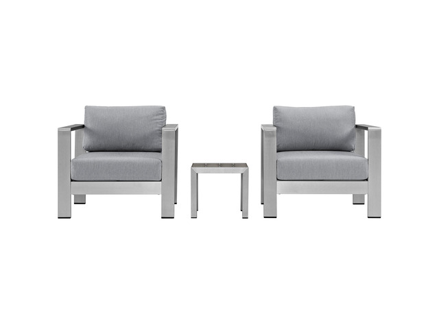 Shore 3 Piece Outdoor Patio Aluminum Set by Modway