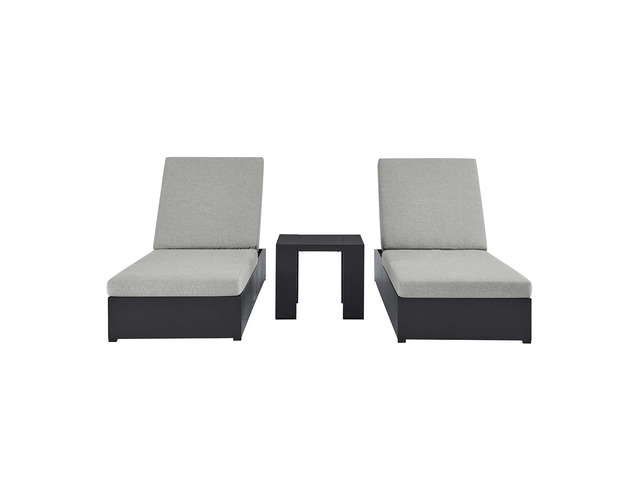 Tahoe 3-Piece Outdoor Patio Powder-Coated Aluminum Chaise Lounge Set by Modway