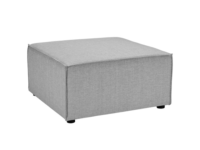 Saybrook Outdoor Patio Upholstered Sectional Sofa Ottoman Gray EEI-4211-GRY