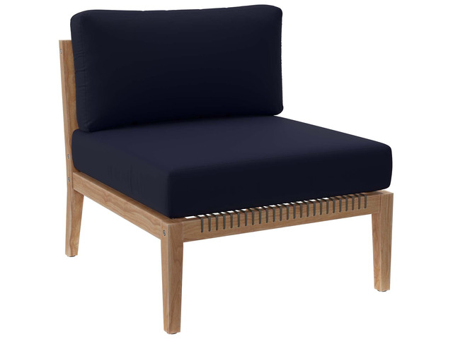 Clearwater Outdoor Patio Teak Wood Armless Chair by Modway
