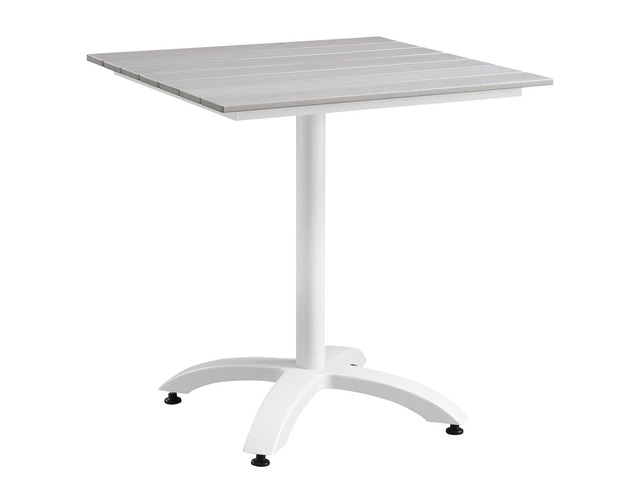 Maine 28' Outdoor Patio Dining Table White Light Gray