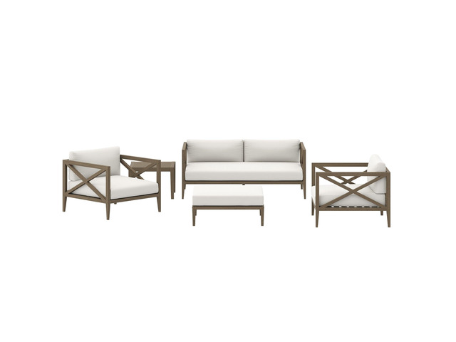 Northlake 5-Piece Outdoor Patio Teak Wood Furniture Set by Modway