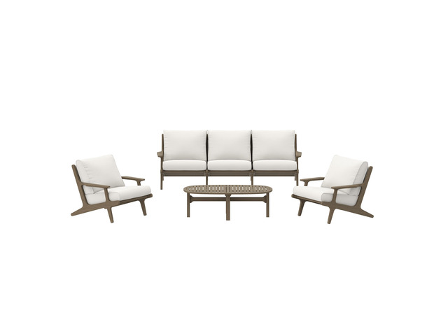Saratoga 4-Piece Outdoor Patio Teak Wood Furniture Set by Modway