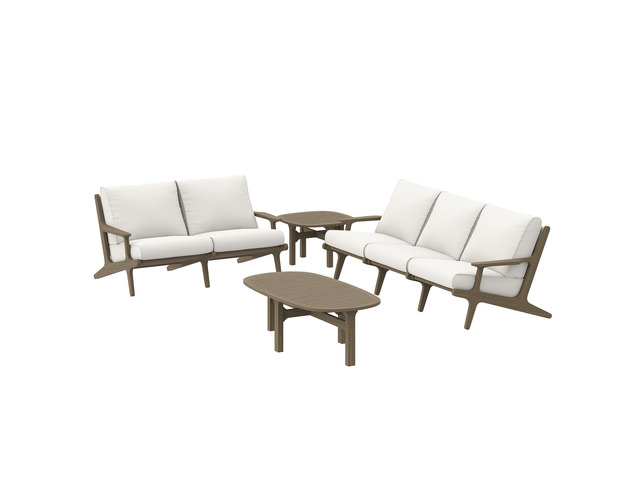 Saratoga 4-Piece Outdoor Patio Teak Wood Furniture Set by Modway
