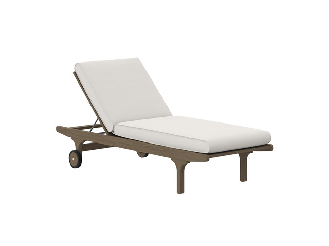 Saratoga Outdoor Patio Teak Chaise Lounge Chair by Modway