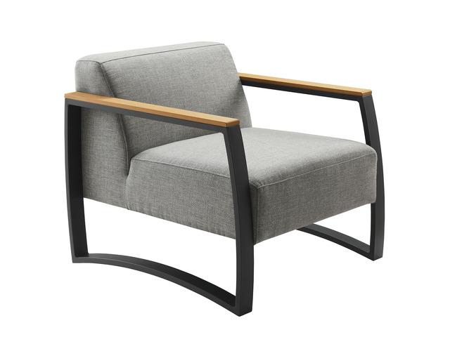 Sauve Outdoor Patio Aluminum and Fabric Armchair by Modway