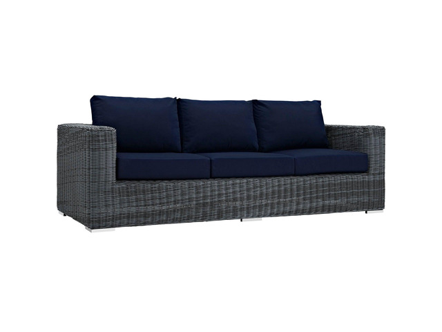 Summon Outdoor Patio Sunbrella Sofa Canvas Navy