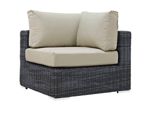 Summon Outdoor Patio Sunbrella Corner Canvas Antique Beige