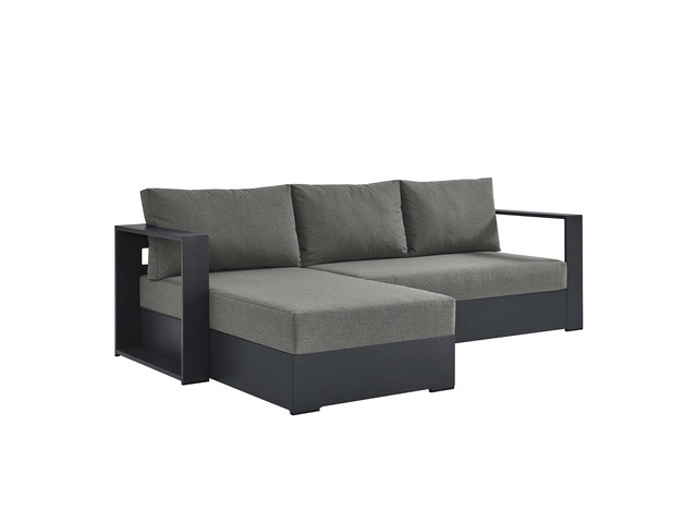 Tahoe 2-Piece Outdoor Patio Powder-Coated Aluminum Left-Facing Chaise Sectional Sofa Set by Modway