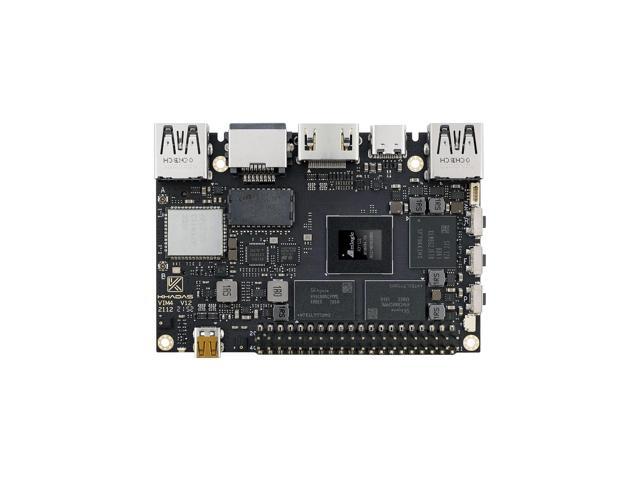 Amlogic A311D2 Single Board Computer-khadas VIM4 with 3.2 Tops NPU with Active Cooling Kit Supports 4K UI and HDMI Input, 4 Display Interfaces, LAN...