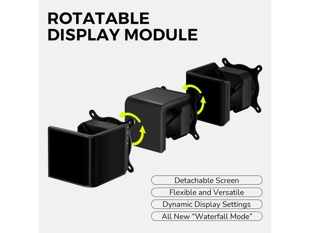 TRYX Panorama SE 360 ARGB 360mm AIO Rotatable 6.67'' AMOLED Curved Screen 3D Anamorphic Effect Customizable AIO Cooler 360mm Asetek Adela 280w TDP...