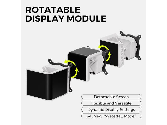 TRYX Panorama SE 360 ARGB White 360mm AIO Rotatable 6.67'' AMOLED Curved Screen 3D Anamorphic Effect Customizable AIO Cooler 360mm White Asetek...