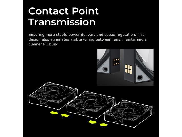 TRYX ROTA SL ARGB 120mm Case Fan 3in1 Contact Connection with Magnetic Cable Gen2 ARGB Light Quiet PC Case Fan