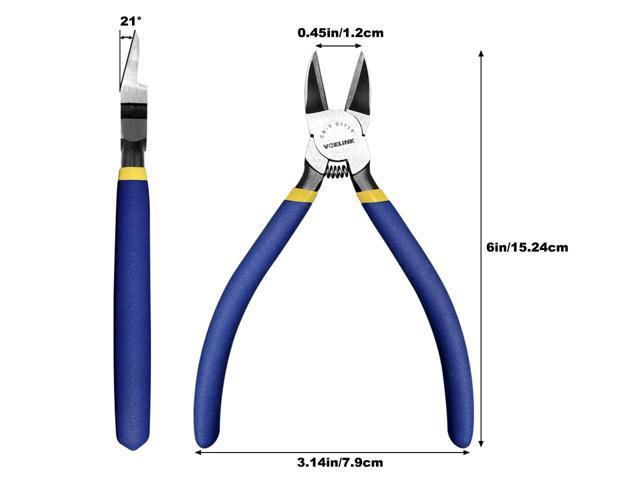 VCELINK Wire Cutter, 6-inch Side Cutter, CR-V Small Flush Cutter, Professional Small Wire Cutter with Spring-loaded for Artificial Flowers, Floral,...
