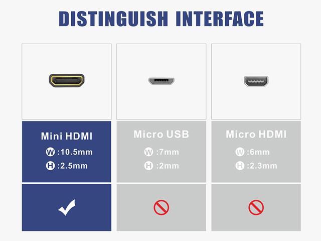 VCELINK HDMI Adapter 2-Pack, Mini HDMI to HDMI, 4K Support, Gold Plated, Compatible with Raspberry Pi, Camera, Camcorder, DSLR, Tablet, Video Card