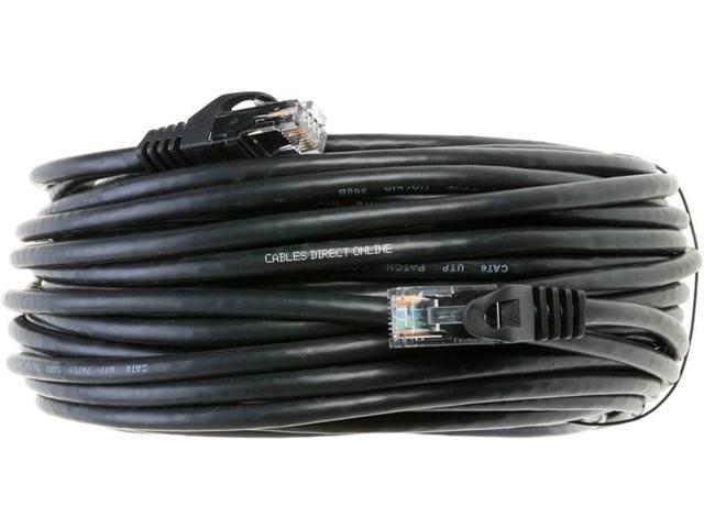 Cables Direct Online Cat6 75FT Ethernet Cable High-Speed RJ45 Networking for Xbox, PC, PS4, Modem, & Router Black
