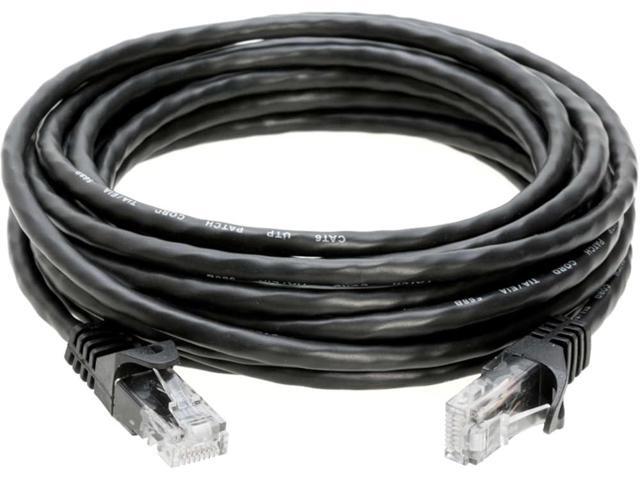 Cables Direct Online Snagless Cat6 Ethernet Cable 30FT Black Network Patch Cable for High-Speed Data Transfer