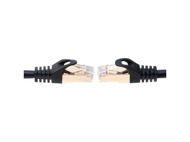 Cables Direct Online 75FT Cat7 S/FTP Ethernet Cable, Black High-Speed Network Cable for PC, Laptop, Router, TV, Printer, Console Home/Office Use
