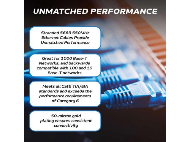 Cables Direct Online Cat6 75FT Networking RJ45 Ethernet Patch Cable Xbox / PC / Modem / PS4 / Router - (75 Feet) Blue