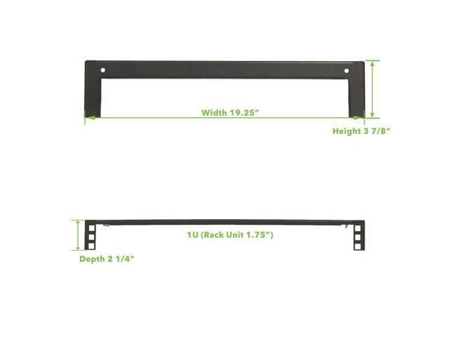 Cables Direct Online 1U 19-Inch Vertical Wall Mount Rack with Mounting Hardware - Black, Space-Saving Design for Servers, Networking Equipment