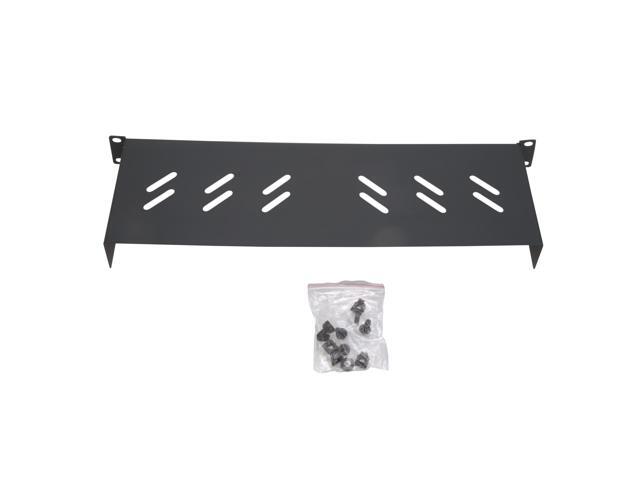 Cables Direct Online Universal 19' 1U Rack Tray, 6' Deep, No Lip, 150mm - Mount for Servers, Network Gear, and Electronics