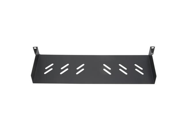 Cables Direct Online Universal 19' 1U Rack Tray, 6' Deep, No Lip, 150mm - Mount for Servers, Network Gear, and Electronics
