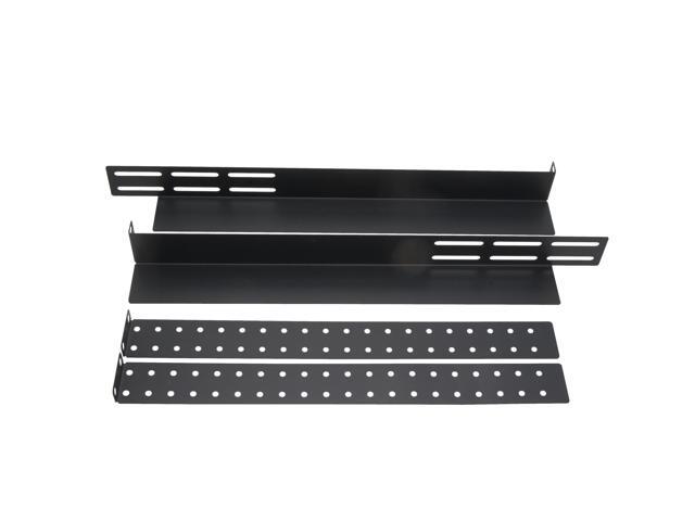 Cables Direct Online 1U 4-Post Rack Mount Server Shelf Rails for Audio & Network Equipment Heavy Duty, Space-Saving Design