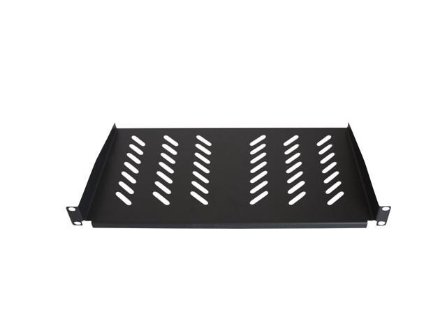 Cables Direct Online 1U Rack Mount Server Shelf - 19' Black, 10' (250mm) Depth - Heavy Duty, Space-Saving, Durable Design for Servers, Switches &...