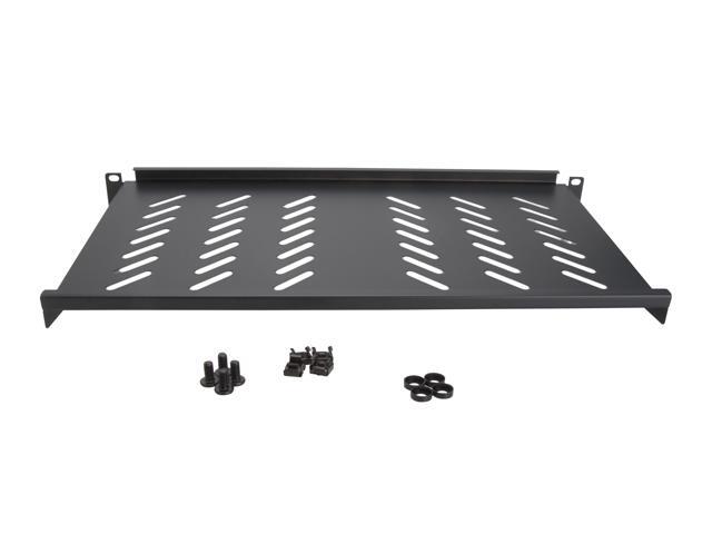 Cables Direct Online 1U Rack Mount Server Shelf - 19' Black, 10' (250mm) Depth - Heavy Duty, Space-Saving, Durable Design for Servers, Switches &...