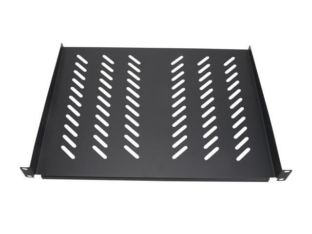 Cables Direct Online Cantilever 1U Rack Mount Vented Server Shelf - 19' Black, 14' (350mm) Depth - Heavy Duty, Space-Saving Design for Servers,...
