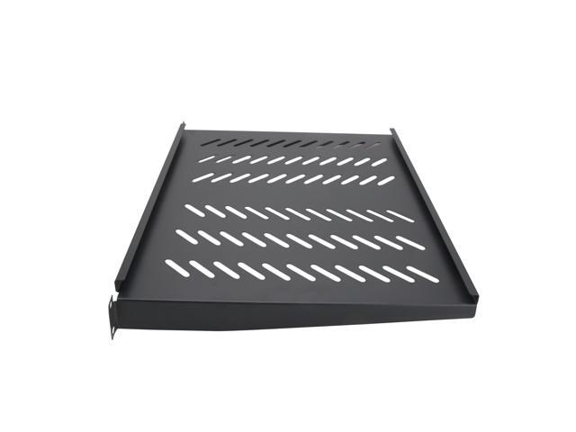 Cables Direct Online Cantilever 1U Rack Mount Vented Server Shelf - 19' Black, 14' (350mm) Depth - Heavy Duty, Space-Saving Design for Servers,...