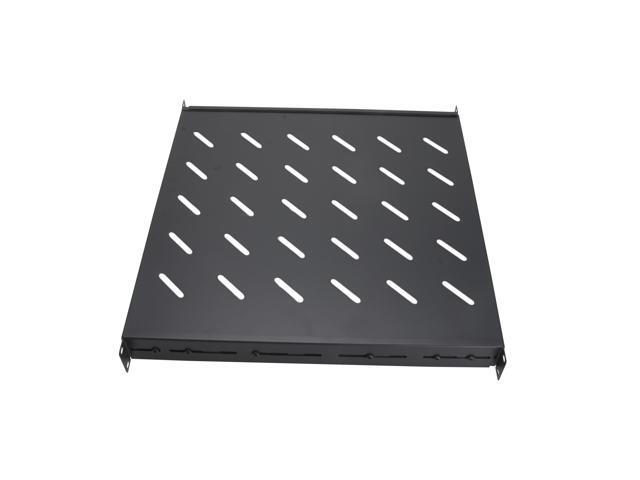 Cables Direct Online Fixed Server Shelf 1U 19' Rack Mount Adjustable 18' to 42' for 4-Post Rack, Durable & Space-Saving Design