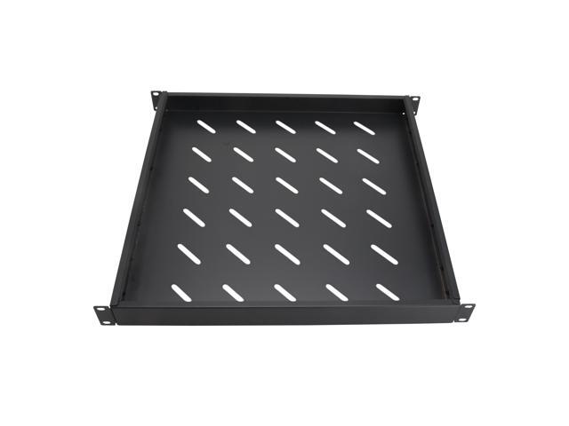 Cables Direct Online Fixed Server Shelf 1U 19' Rack Mount Adjustable 18' to 42' for 4-Post Rack, Durable & Space-Saving Design