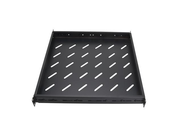 Cables Direct Online Fixed Server Shelf 1U 19' Rack Mount Adjustable 18' to 42' for 4-Post Rack, Durable & Space-Saving Design