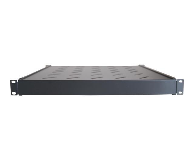 Cables Direct Online Fixed Rack Vented Server Shelf 1U 19 - Adjustable 4-Post Mount, Fits 17 to 33 Depth, Heavy-Duty Cooling, Ideal for Servers &...