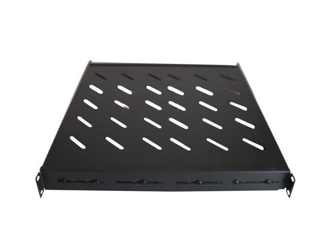 Cables Direct Online Fixed Rack Vented Server Shelf 1U 19 - Adjustable 4-Post Mount, Fits 17 to 33 Depth, Heavy-Duty Cooling, Ideal for Servers &...