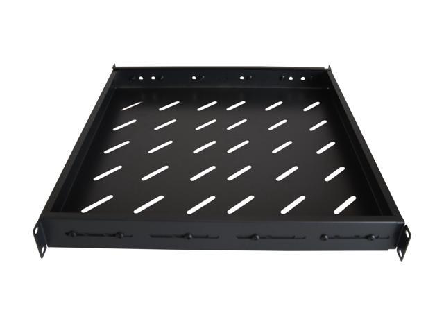 Cables Direct Online Fixed Rack Vented Server Shelf 1U 19 - Adjustable 4-Post Mount, Fits 17 to 33 Depth, Heavy-Duty Cooling, Ideal for Servers &...