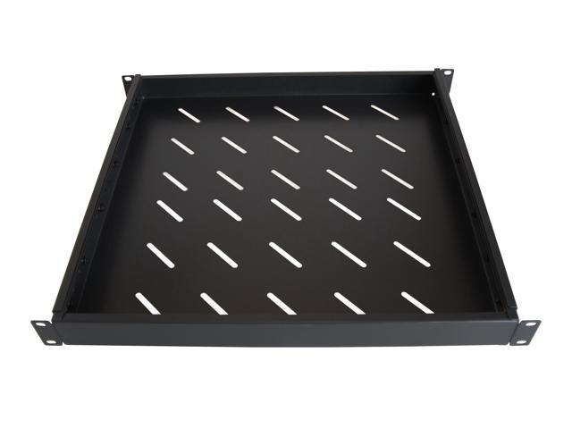 Cables Direct Online Fixed Rack Vented Server Shelf 1U 19 - Adjustable 4-Post Mount, Fits 17 to 33 Depth, Heavy-Duty Cooling, Ideal for Servers &...