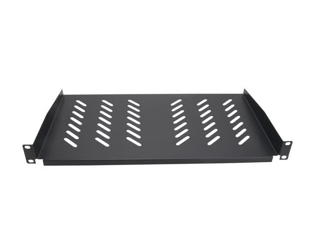 Cables Direct Online 2-Pack Vented 1U Server Shelf Rack Mount 19 Black, 10 (250mm) Deep - Heavy-Duty, Cooling Design for Servers & Networking...