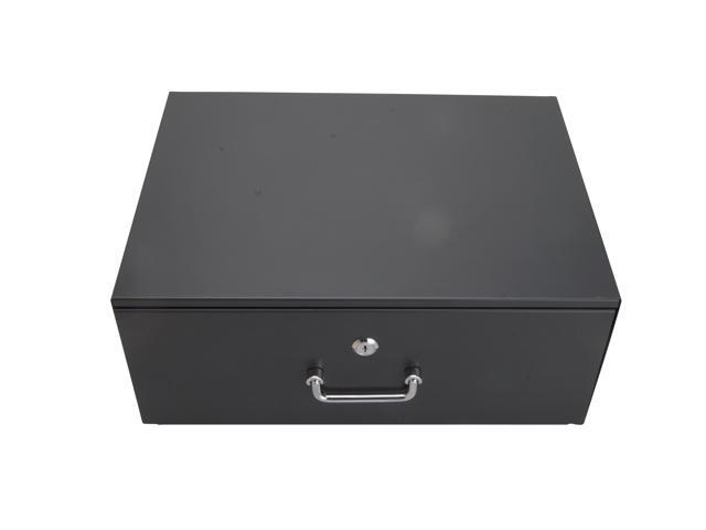 Cables Direct Online 4U Server Cabinet Case 19' Rack Mount with Lockable Deep Drawer Heavy-Duty Secure Storage for IT & Networking Equipment