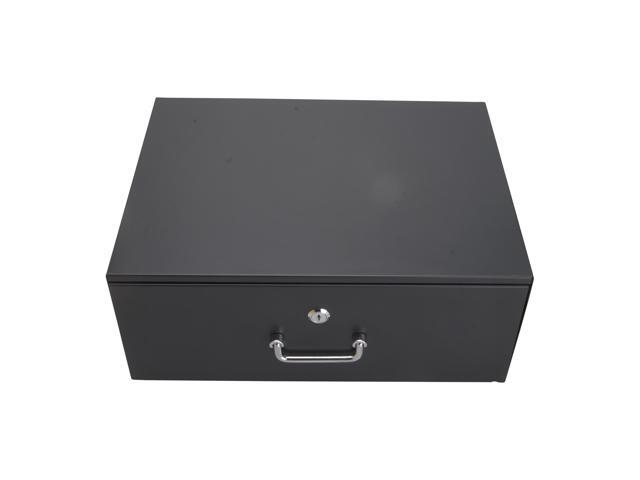 Cables Direct Online 4U Server Cabinet Case 19' Rack Mount with Lockable Deep Drawer Heavy-Duty Secure Storage for IT & Networking Equipment