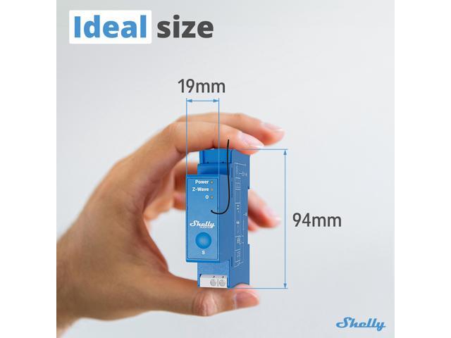 Shelly Wave Pro 1 Z-Wave Smart Relay Switch Dry Contacts 1-Channel 16 A Z-Wave Repeater Easy to Install iOS & Android App Home...