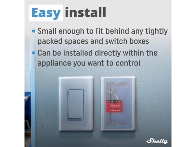 Shelly 1PM Mini Gen3 Wi-Fi & Bluetooth Smart Relay Switch 1 channel 8A power metering Compatible with Alexa & Google Home Home Automation