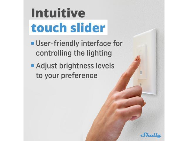 Shelly Plus Wall Dimmer UL Certified Next-Generation Wi-Fi & Bluetooth Smart Wall Dimmer Compatible with Google Home & Alexa Dimmable...
