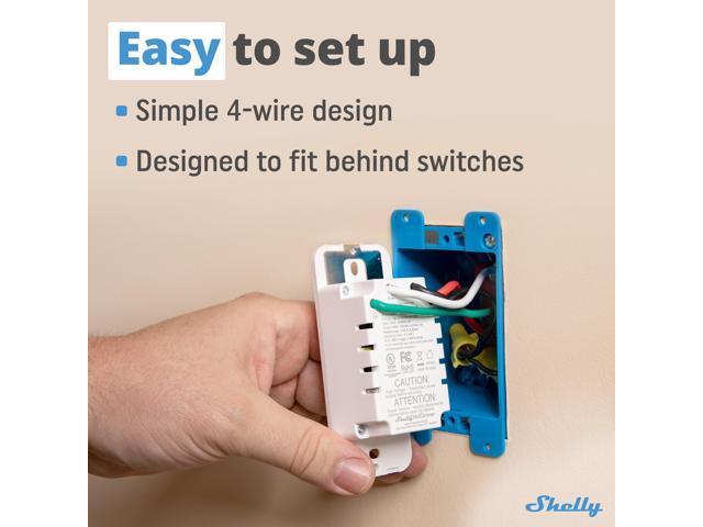 Shelly Plus Wall Dimmer UL Certified Next-Generation Wi-Fi & Bluetooth Smart Wall Dimmer Compatible with Google Home & Alexa Dimmable...