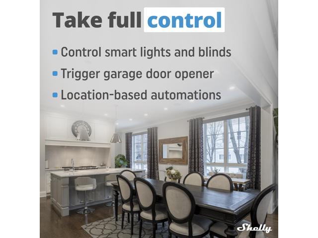 Shelly Blu Button Tough Bluetooth-Operated Multi-Click Action and Scenes Activation Button Versatile Control IP54 Waterproof Broad Range ...